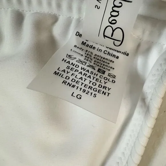 NWT Beach Bunny Women’s White Georgia Bikini Top - Size Large